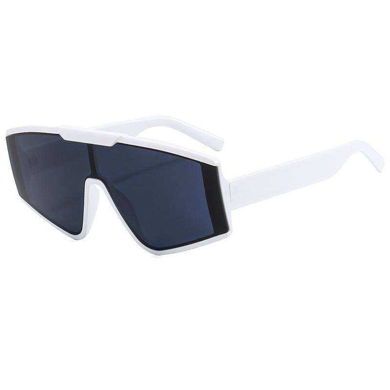 Men Women One Piece Sun Glasses Fashion Square Shades Oversized Frame Shield Sunglasses Women Luxury Non Polarized Glasses