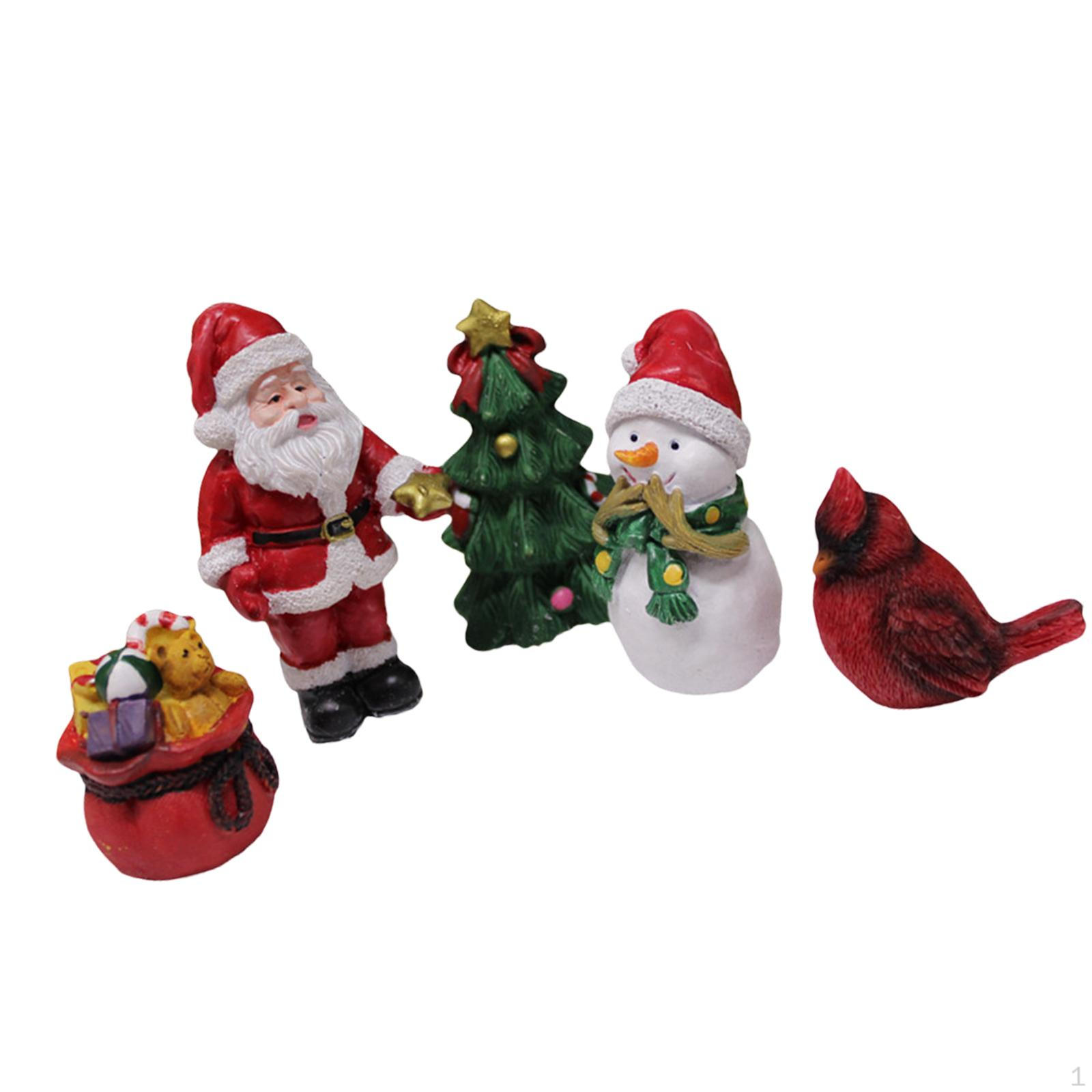 

Christmas Series Set Santa Figurine Sculpture Gift Bag For Home Decor Party