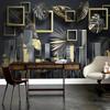 Modern Wallpaper Abstract Tropical Plants Mural 3d Stereo Geometric Fresco Living Room Tv Background Wall Mural