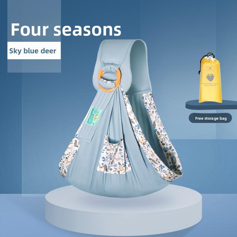 Baby Wrap Carrier With Adjustable Single Shoulder Strap For Infant And Toddler Use