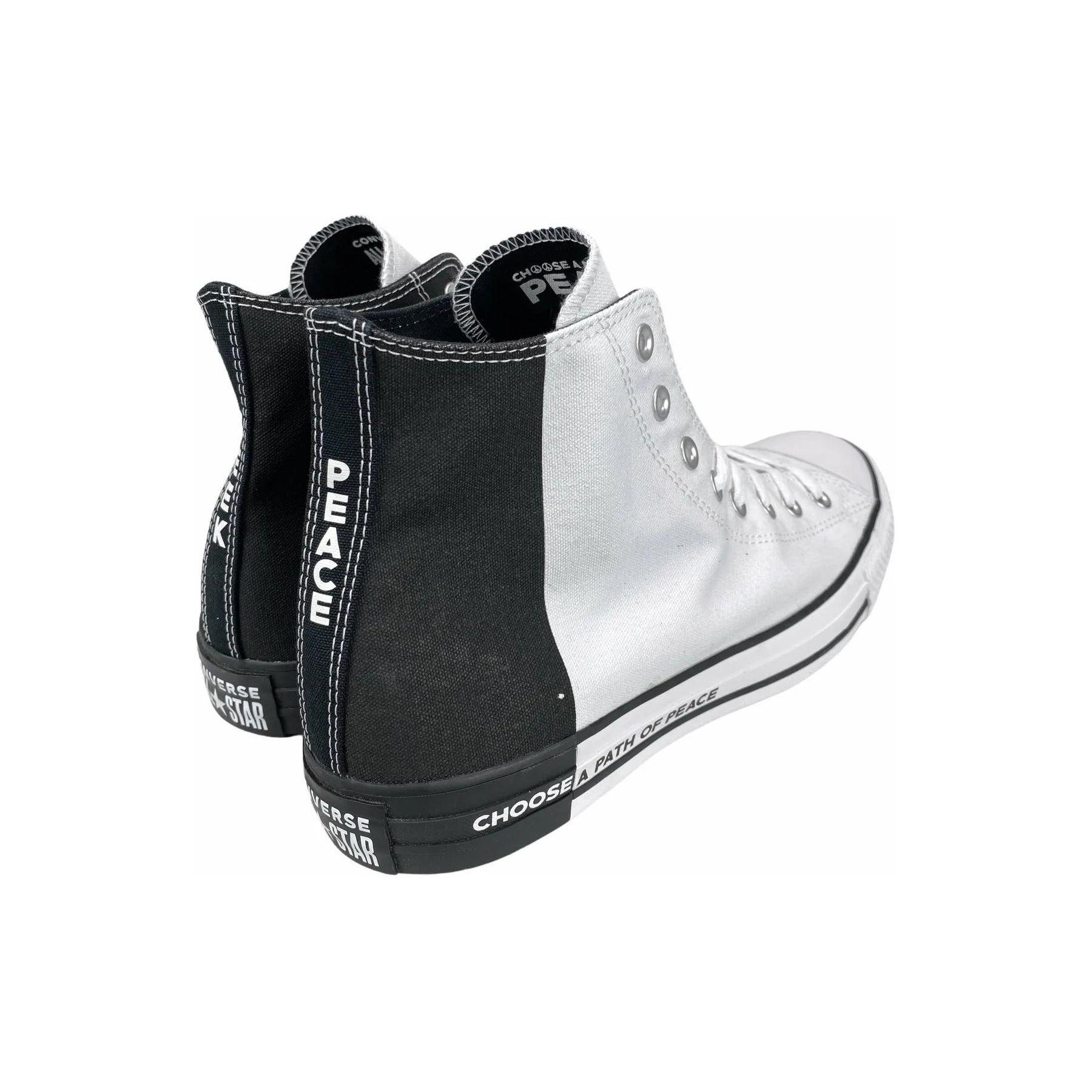 Кроссовки унисекс Converse Chuck Taylor All Star Choose A Path Of Peace Белый Черный — фото 3