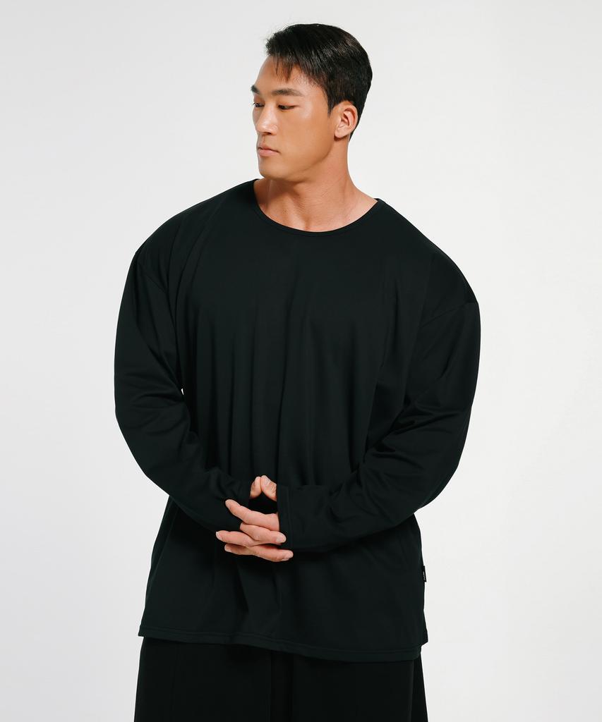 Laebseuonlaebseu U-Neck Oversized Long Sleeves 2 Colors
