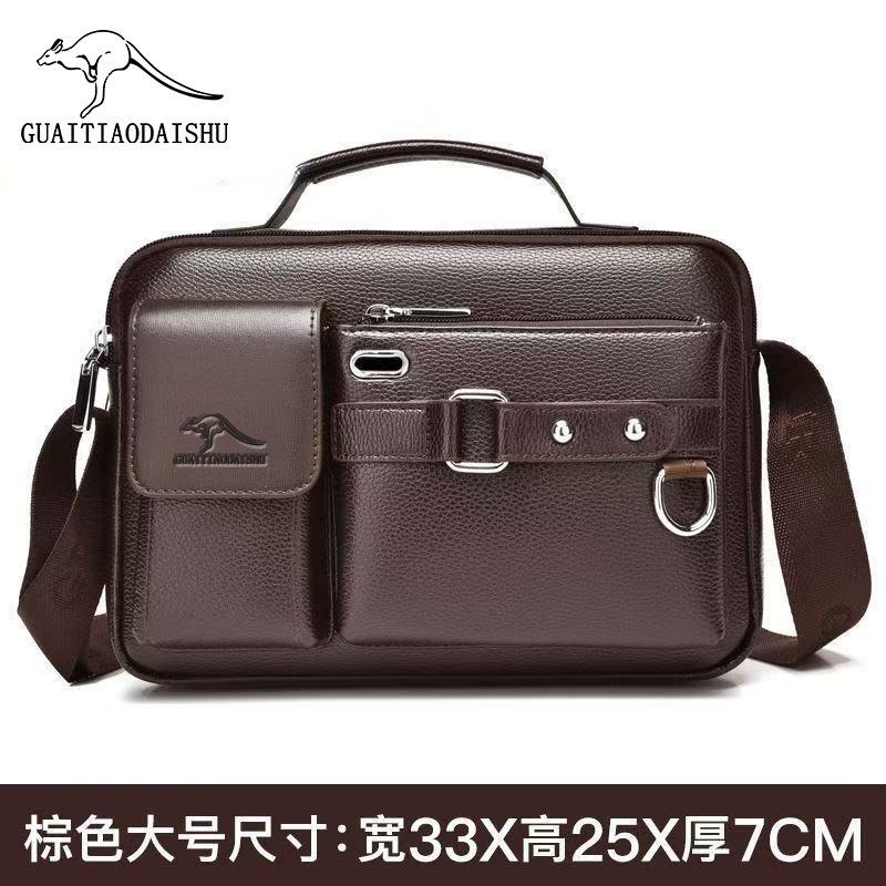 Men's Briefcase Bag Oblique Span Bag Business Men's Bag Horizontal Handbag Shoulder Bag Men's Bag