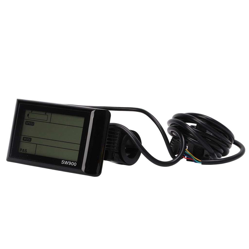 Electric Bicycle SW900 Display with 36V 48V Socket Durable Electric Bicycle LCD Display