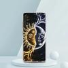 Transparent Phone Case for Samsung Galaxy A16 A14 A12 A22 A24 A42 A02 A03S A06 A20 A30 A40 Soft TPU Cover Sun Moon Stars Pattern