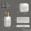 Hotel-Style Refillable Pump-Action Hand Sanitizer Bottle and Bathroom Shelf Tray Set