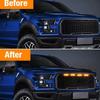 4Pcs/set Car LED Grille Light Yellow Amber Lights Universal  Front Grille Running Lights Wire Fog Lamps Modify Cars Accessories