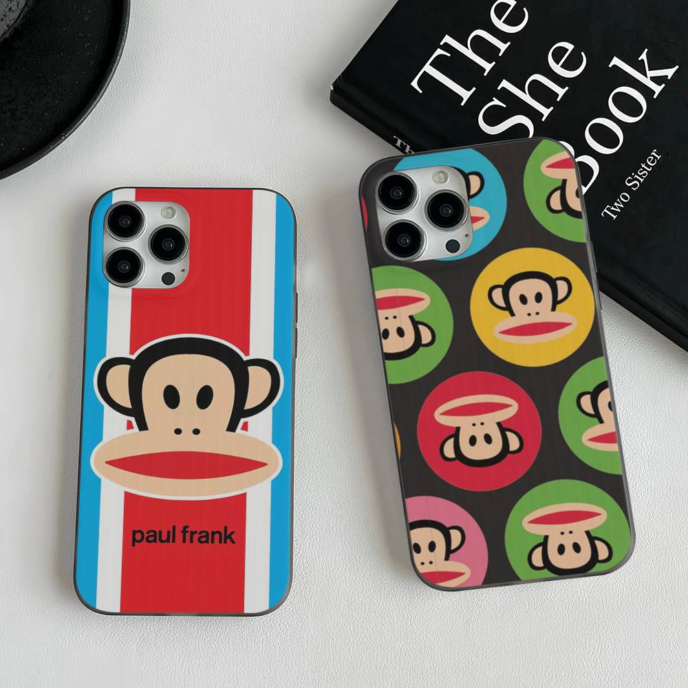 Classic Fashion Logo P-Paul F-Frank For IPhone 16 15 14 13 12 11 17 Pro Max Plus Wave Corrugated Phone Case Anti Drop Cover