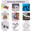B7000/E8000 Jewelry Adhesive for DIY Jewelry, Metal, Glass, and Plastic Bonding—Waterproof and Transparent (15/110g)