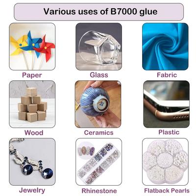 B7000+E8000 Adhesive Set Mobile Phone Repair and Jewellery Crafting Adhesive Toy and Model Bonding Agent Suitable for Metal, Plastic and Glass Super