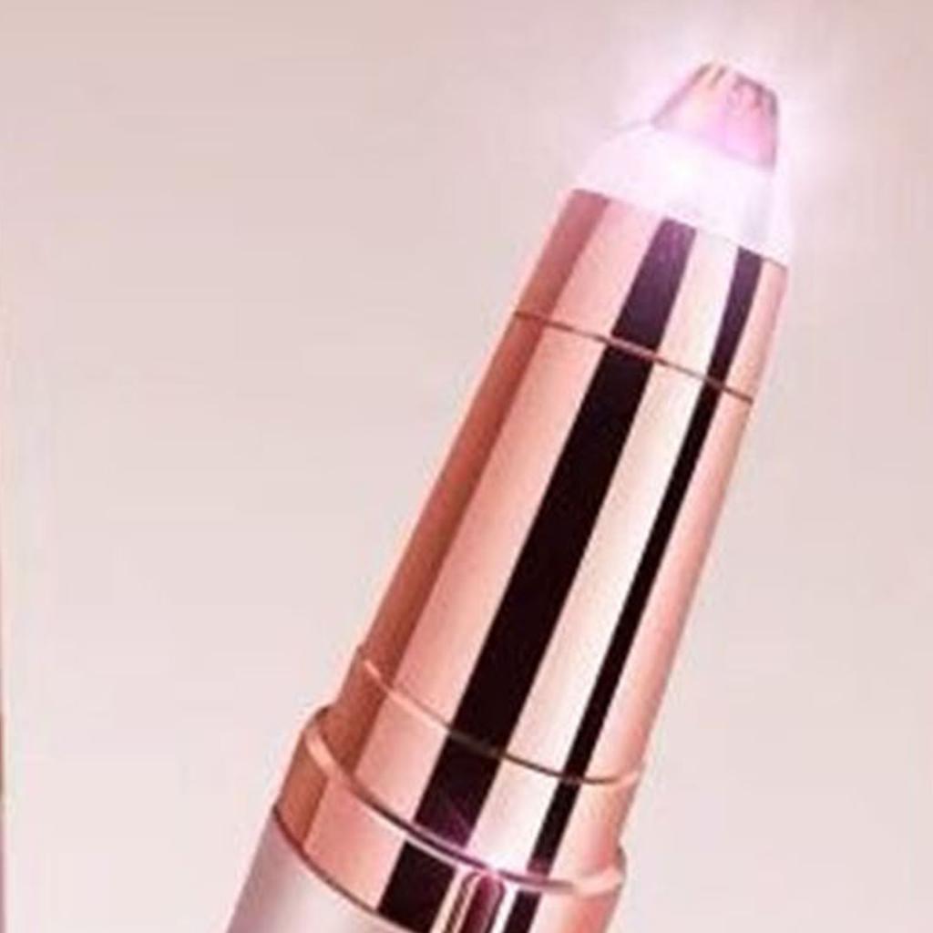 Electric Eyebrow Trimmer Incisive Cutter Head Portable Facial Hair Remover for Women Rose Gold