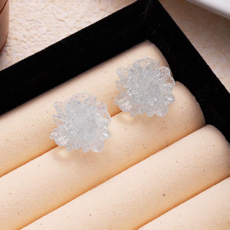 

Spring And Summer Candy Color Fine Flash Flower Stud Earrings 925 Silver Needle Earrings Female Mori Simple Small Fresh And Sweet Earrings