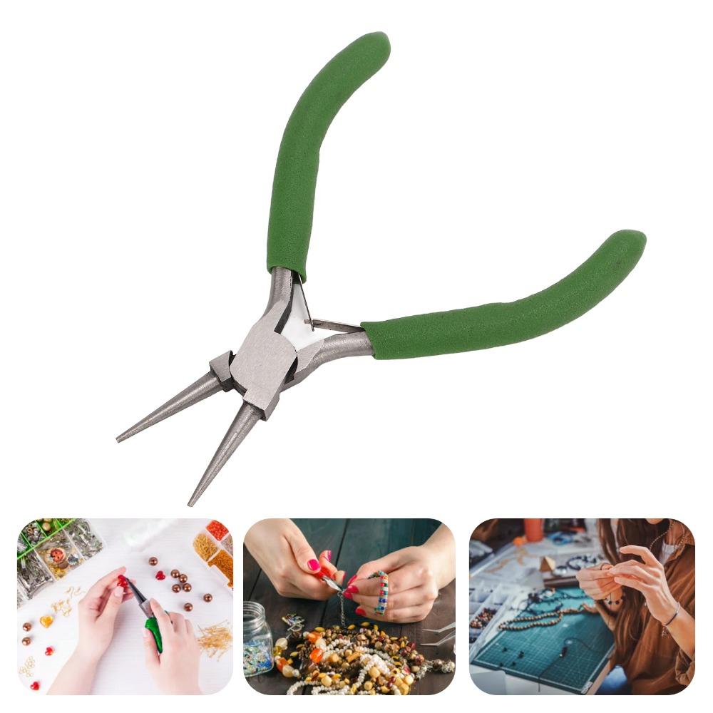 Carbon Steel Round Nose Pliers Nonslip Handle Wire Looping Pliers Precise Wire Looping