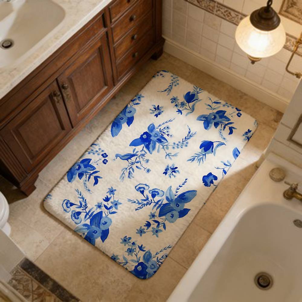 Porcelain Patterns Kitchen Mat Cheaper Anti-slip Modern Living Room Balcony Printed Modern Home Decor