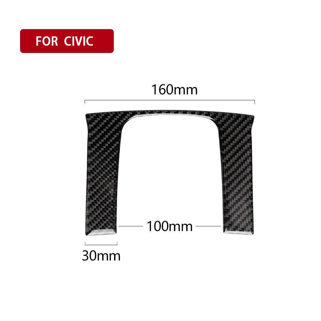 Carbon Fiber Gear Shift Panel Decor Trim Cover Fit For Honda Civic 10th 2016-19
