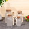 100-500g Portable Wooden Spoon Refillable Cork Stopper Bottle Multifunction Storage Container Frosted Seal Jar Bath Salt Bottle