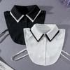 Women's Fake Collar Shirt, Black White Blouse Collar, All-Match Sweater