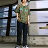 Li Ning Serie Badfive Giacca da baseball a maniche corte ricamata a tema Dunhuang Giubbotti da uomo Giallo-Marrone AFDQ137-1