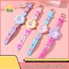 Colorful Cartoon Flower Silicone Wristwatch for Girls - Quartz Movement