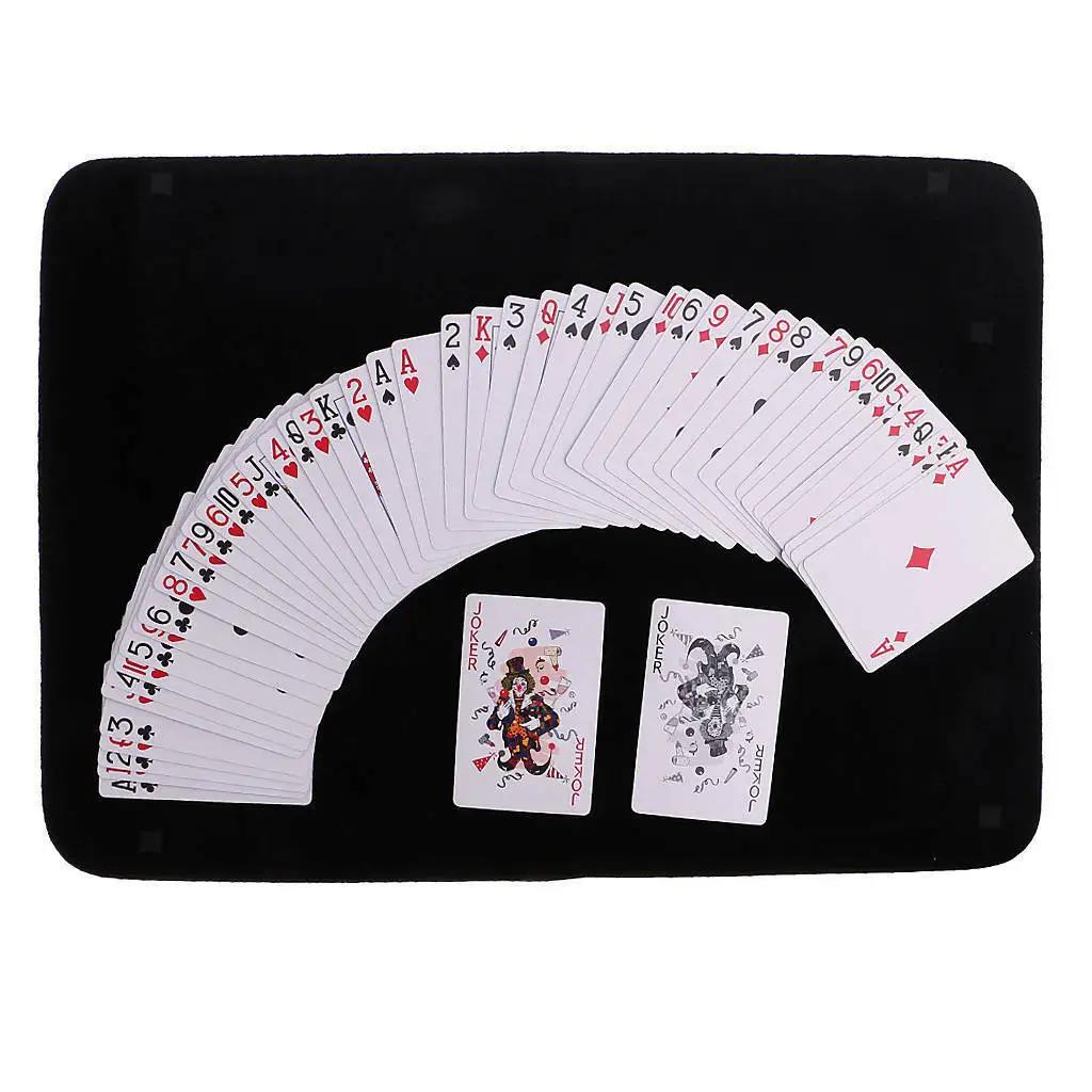 Black Close-Up Performance Pad Magic Playmat Poker Card Deck Mat Magician Props Coin Magic Gimmicks Gift for Kids Adults Party