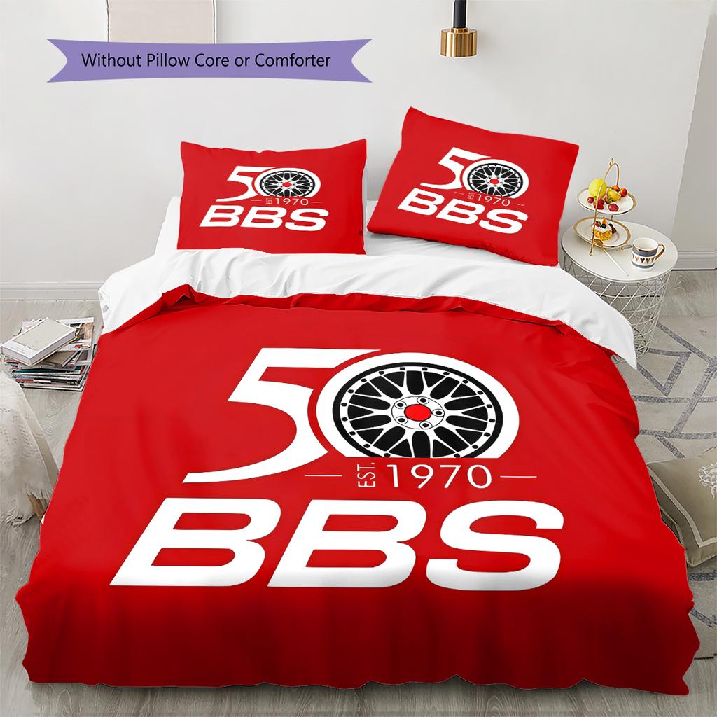 BBS Muster Bettwäsche, Steppbett Set Bettbezug Kissenbezug Zuhause Geburtstagsgeschenk (1 Bettbezug + 2 Kissenbezüge, ohne Füllung)