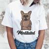 French Bulldog T Shirt Women 2025 T-Shirt Top Tee Shirts Femme Cartoon Harajuku Kawaii Korean Funny Ulzzang Clothes Tshirt