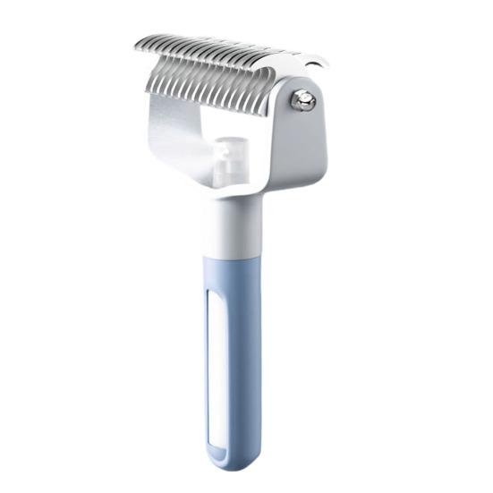Dual-Sided Pet Grooming Comb for Dogs Cats 2‑in‑1 Pet Deshedding небесно-голубой
