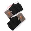 Winter Gloves Warm Flip Half&Full Finger Color Blocking Convertible Typing Glove