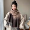 Korean new plaid scarf female autumn and winter student wool scarf shawl dual-purpose winter warmth