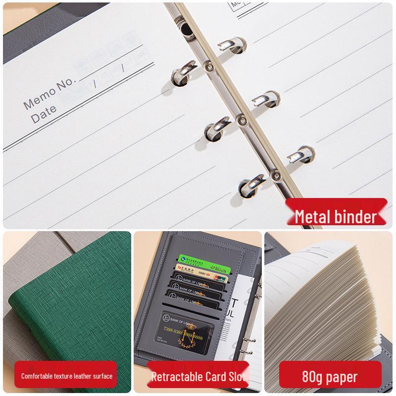 A5 Business Hardcover Notizbuch Geschenkset: Nachfüllbarer dreifach faltbarer Notizblock, Personalisierbares Souvenir.