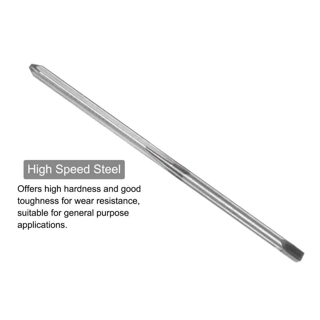 Uxcell Hand 2mm H8 Metric Reamer Drill Straight Flute High Speed Steel Tool for Metal Wood Hole Reaming Reamer, Bit, (HSS)