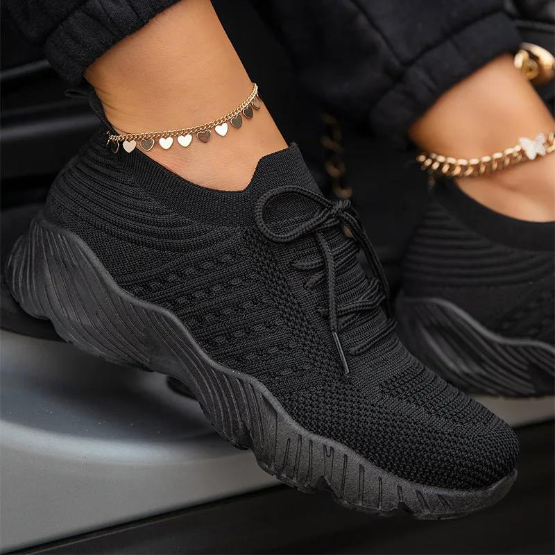 Sneakers da Donna Traspiranti Casual Scarpe Sportive da Donna con Lacci Scarpe Piatte da Donna Estive Vulcanizzate per la Corsa Zapatillas De Mujer