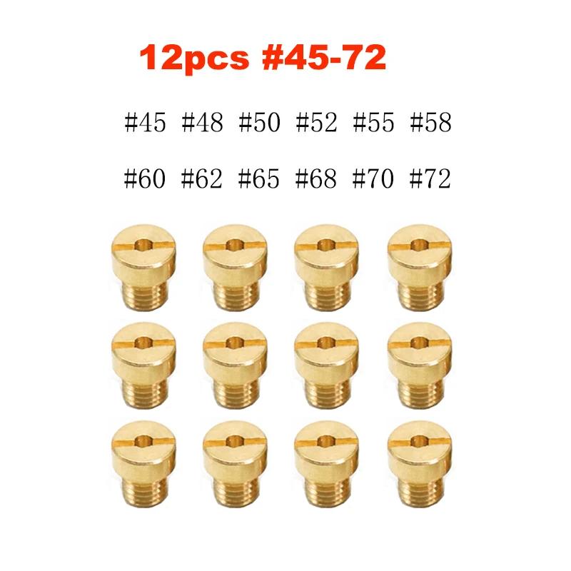 10pcs and 12pcs Main Jet M5 For Dellorto SHA SHB UA UB PHBG  VHB-CS VHBT-CS #30-135 PHBG CarburadorJet Kits Carburetor Gicleur