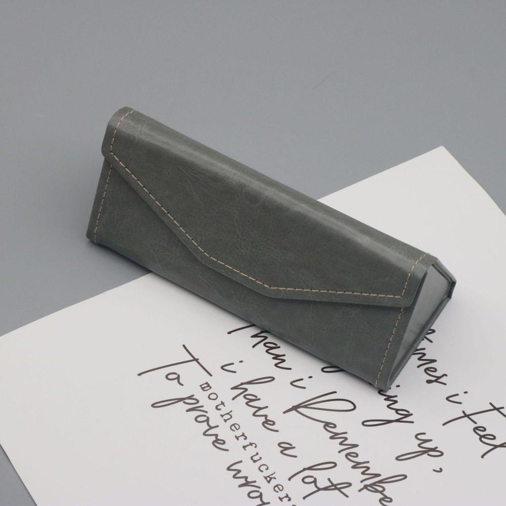 Fashionable Folding Triangle Glasses Case - Portable Sunglasses Storage for Men and Women, High-End Feel with Custom Logo Option