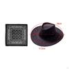 Big Brim Cowboy Hat with Bandana Fancy Dress up Photo Props Headwear Cowgirl Hats for Men Women West