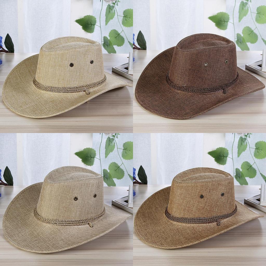 Summer Beach Hat For Men With Wide Brim Sun Protection Outdoor Straw Hat