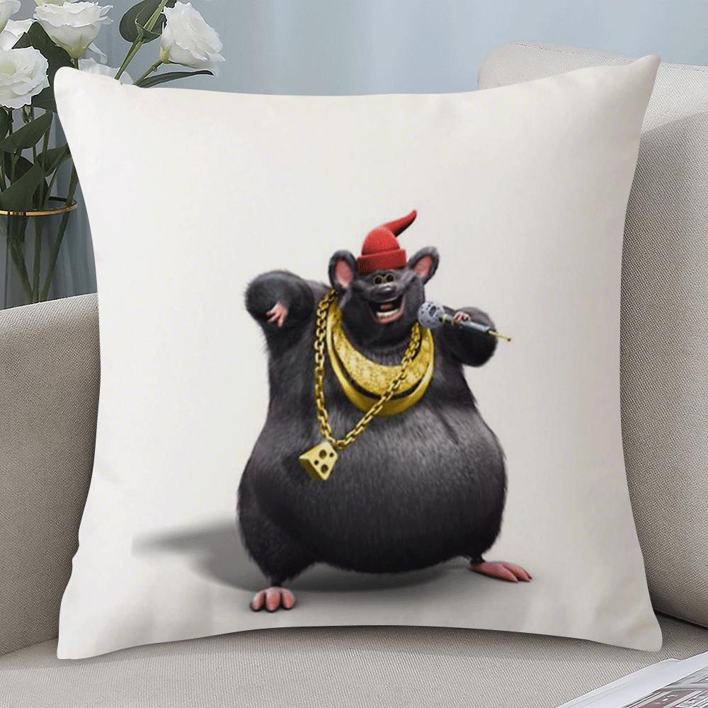 1pc Pillowcase, Soft and Smooth Polyester Short Plush Fabric, Single-sided Printed Pattern, 45cm*45cm, Zipper Closure, Machine Washable, Suitable for