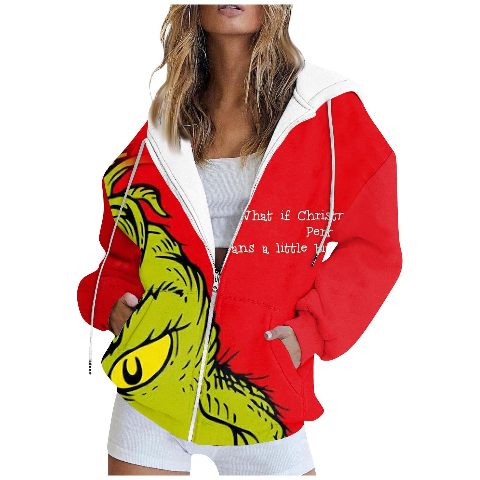 

Unisex Zipper Sweater Coat Printed Fashion Hooded Sweater XXXL червоний