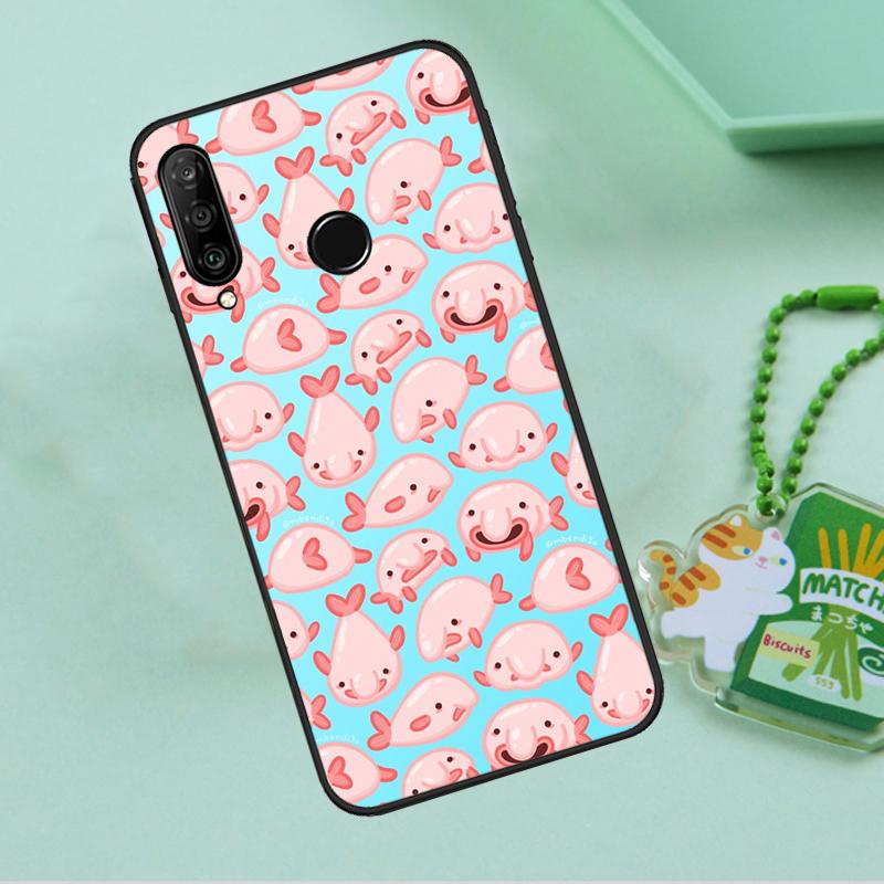Cute Blobfish For Huawei Nova 12i 12s 7i 8i 11i 9 10 SE Y90 Y60 Y70 Y72 Y61 Y91 P30 P40 Lite P60 Pro Case