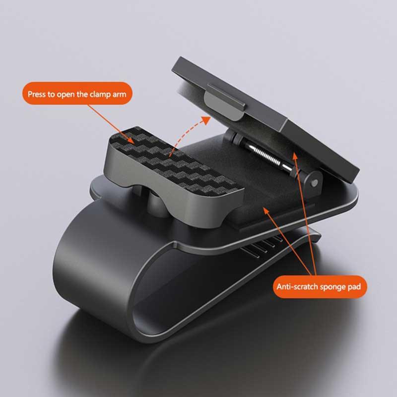 Car Carbon Fiber Eyeglass Clip Multifunctional Car Sunglasses Frame Ticket Clip Horizontal Sunshade Sunglasses Storage Product
