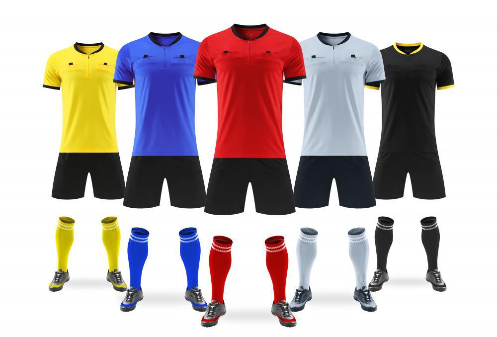 Xqwewanticecc Unisex Kids Black Football Uniform Set, Short Sleeve Referee Uniform, Quick-Drying Jersey, Children's Football Training Team Uniform, Competition Uniform, D8308 Team Bl