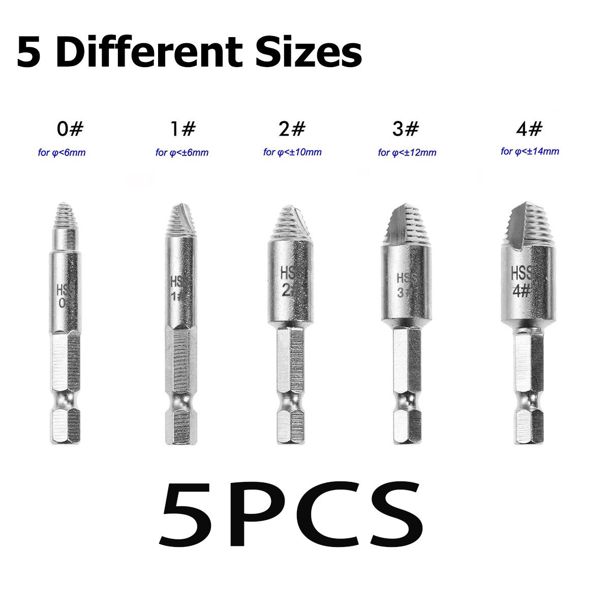 

Damaged Screw Extractor Drill Bit Set 1/4 Inch Hex Shank Damaged Bolt Screw Stud Extractor Extractor