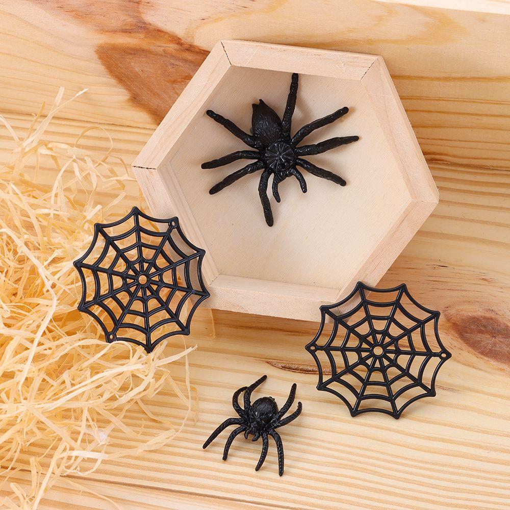 20Pcs/Pack Small 5Pcs/Pack Big Plastic Fake Spider Prank Toys Home Handmade DIY Crafts Halloween Decor Spiders Party Supplies