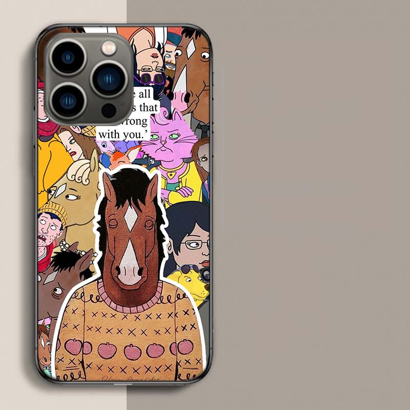 Cartoon B-BoJack Horsemans Phone Case For Iphone 17 Air 15 Pro 14 Plus 16 Pro Max 12 13 Mini 11 16E X XS Cover Cute Fundas