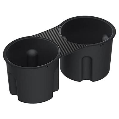 Tesla Center Console Cup Holder Carbon Design Washable Fixed for Tesla Model 3