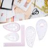 5Pcs Curve Ruler Set MultiFunction Builtin Scale LShaped Clothing Designed Measuring