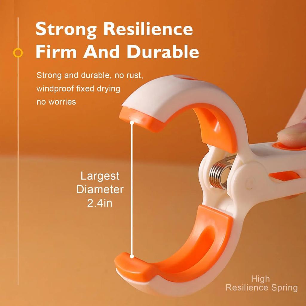 3/6Pcs Beach Towel Clips Reusable Large Windproof Clothes Pegs Plastic Strong Clothespins Laundry Tong for Blankets Coats Towel