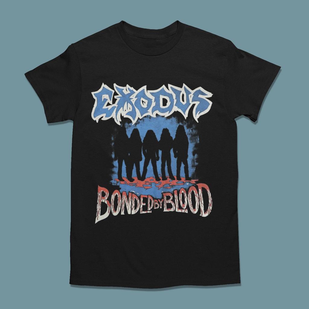 Inspired Design Exodus Band Bonded by Blood Short Sleeve Crewneck Black T-Shirt