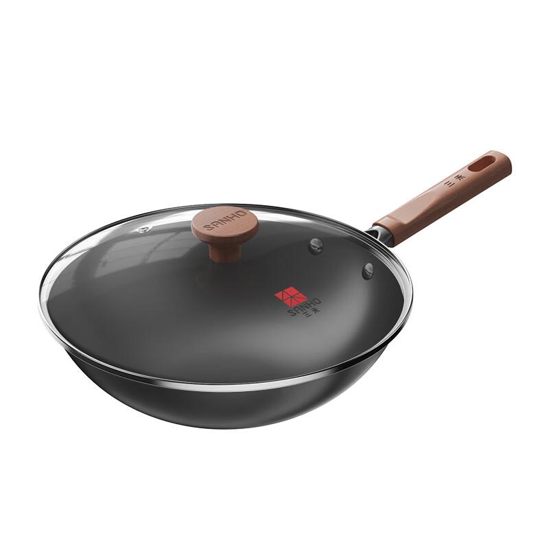 Sanhe Heyuan 0-Coating Non-Stick Round Bottom Iron Wok