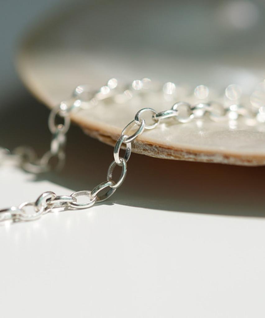 Alleun Silver 925 Ginger Oval Chain Necklace
